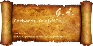 Gerhardt Adrián névjegykártya